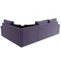 Угловой диван Николь (велюр фиолетовый чёрный) - Изображение 2
